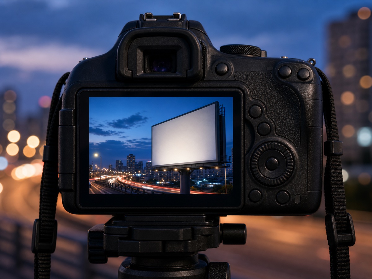 Camera monitoring proof for outdoor advertising