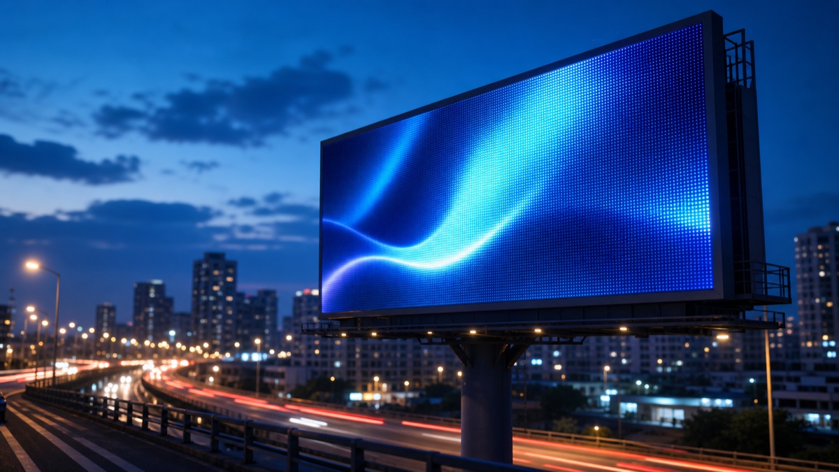 Large outdoor LED media corridor in Bengaluru